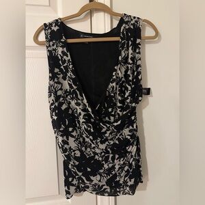 INC International Concepts Black and White Sheath Midi Dress